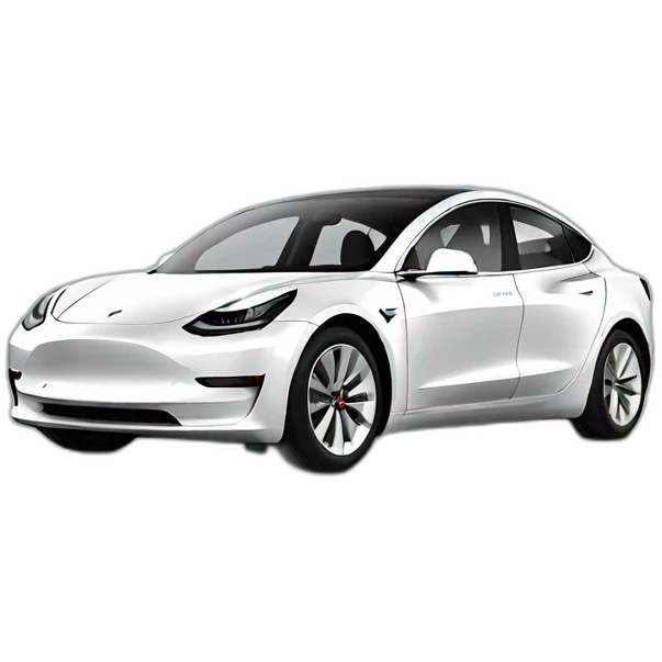 White Tesla model 3 emoji