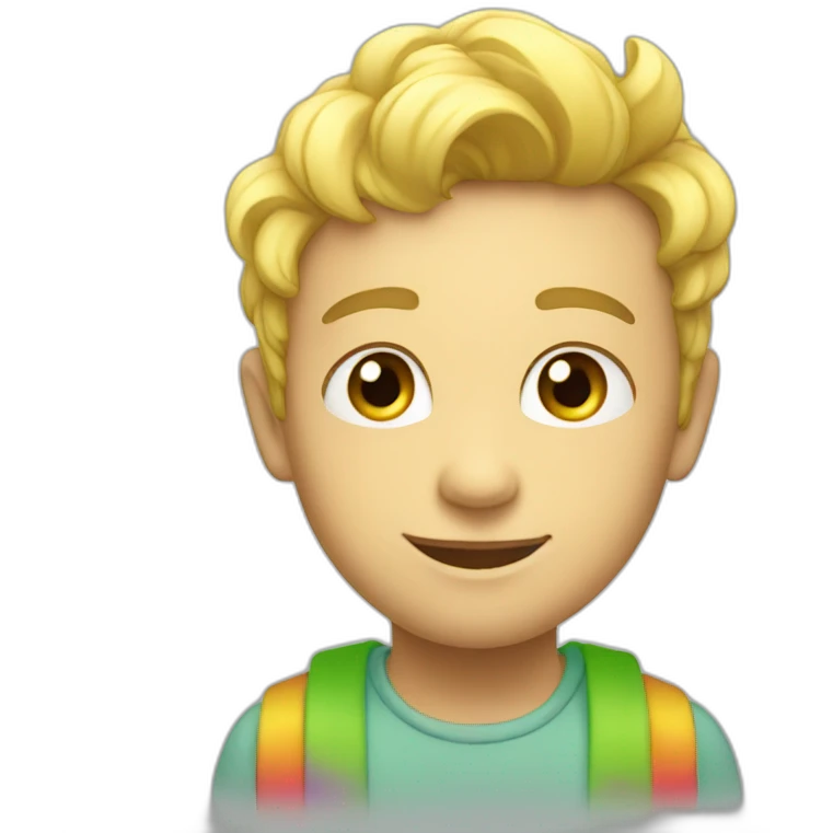 lightining colored like rainbow emoji