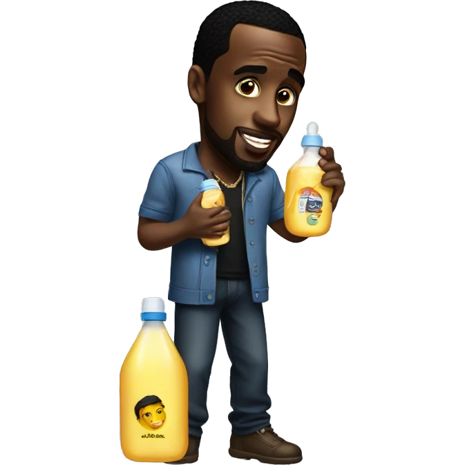 p-diddy holding baby oil emoji