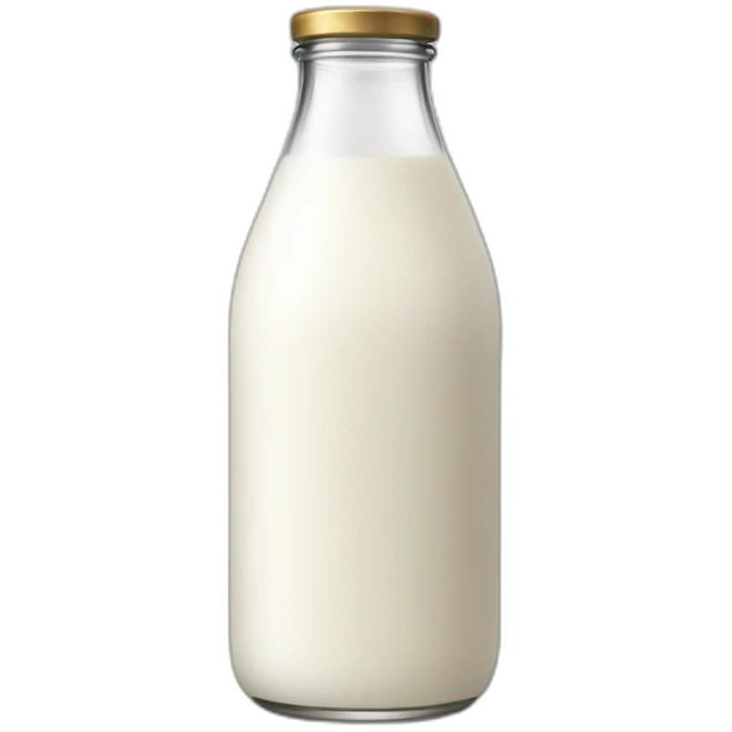 a bottle of milk dropping milk in a glass emoji