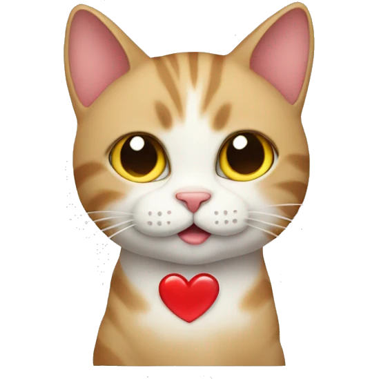 Cat with heart emoji