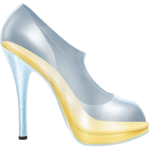 Gogo platform clear heels emoji