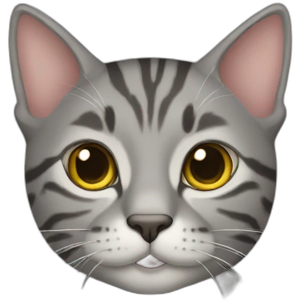 gray tabby cat emoji