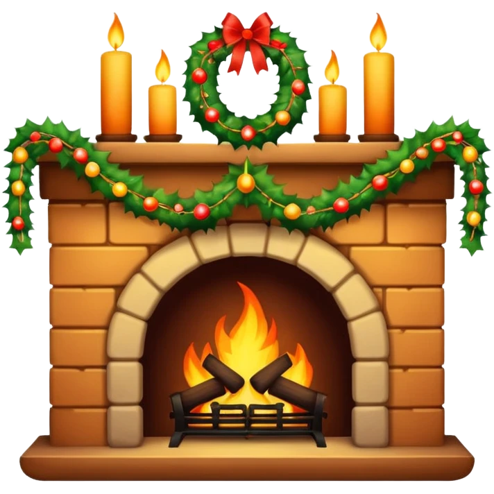 christmas fireplace emoji