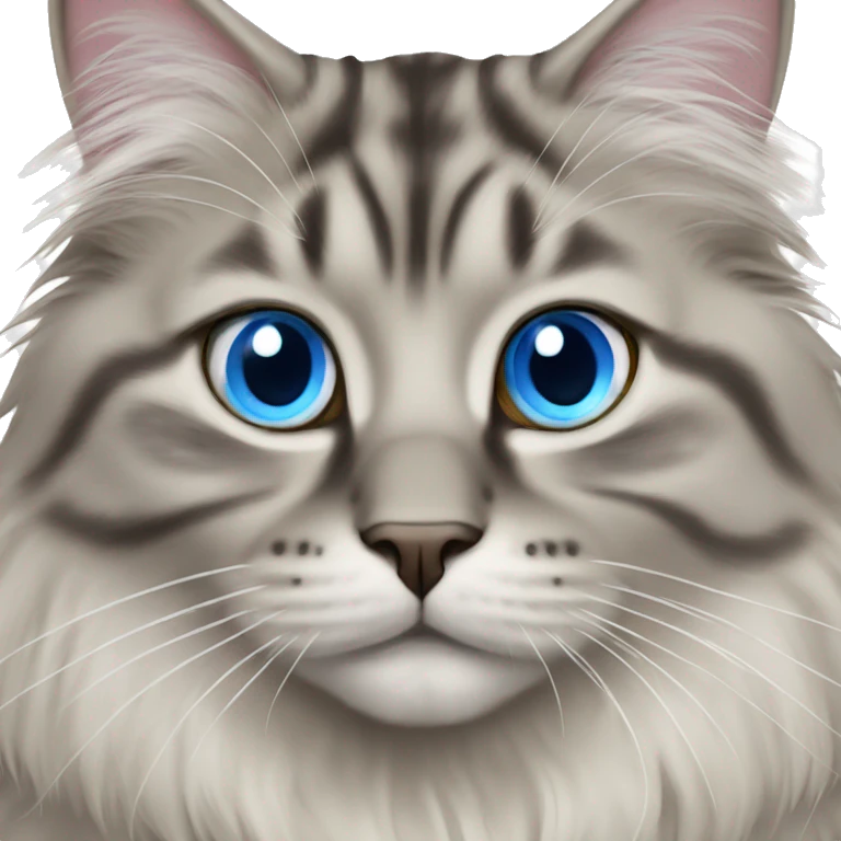siberian cat blue eyes looking happy emoji