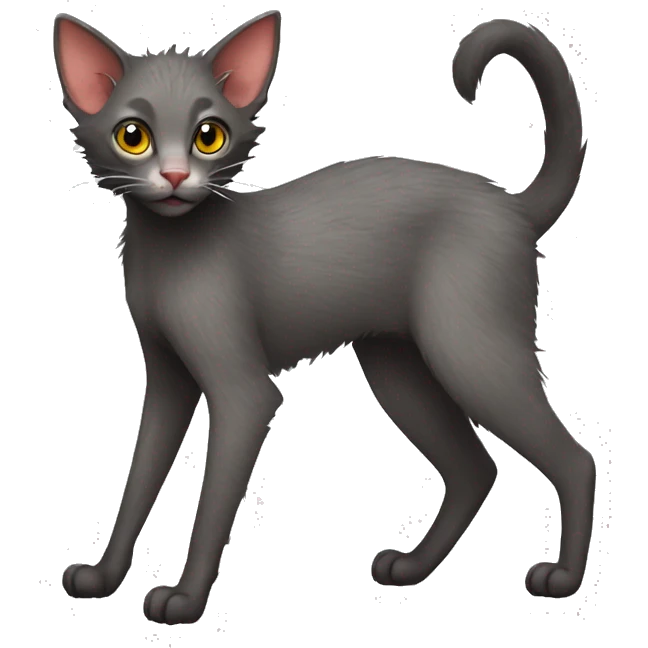 Lykoi Cat full body emoji