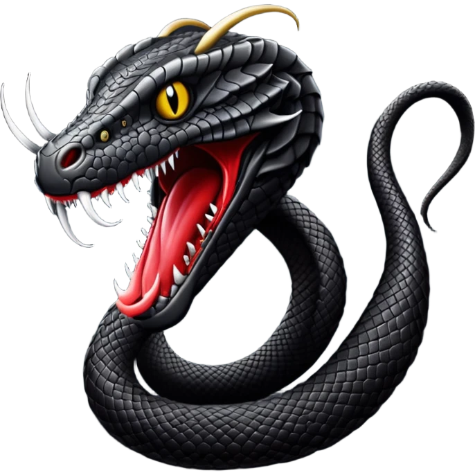 Black viper in gothic style emoji