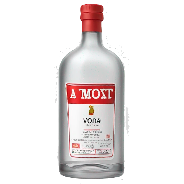 vodka bottle red label emoji