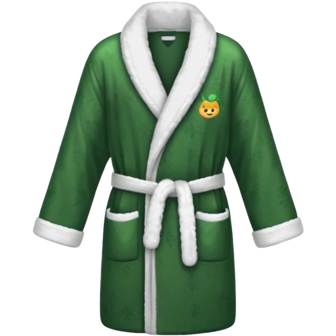 a forrest green bath robe emoji