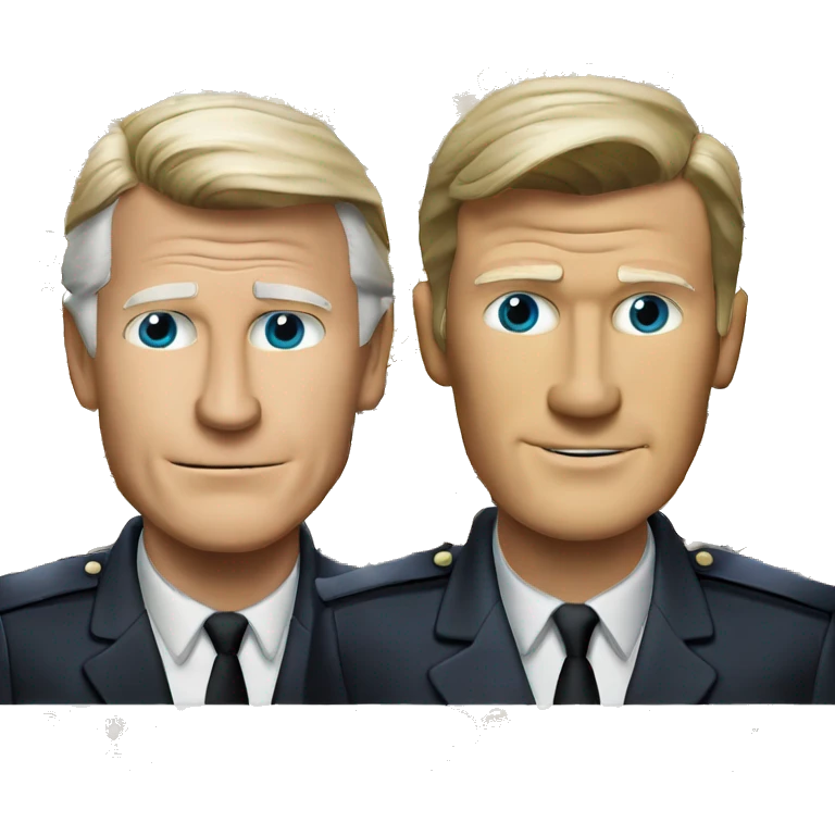 Martin Milner and Kent McCord in Adam-12 emoji