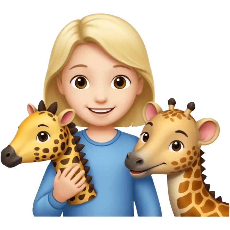 Zoo, child playing. emoji