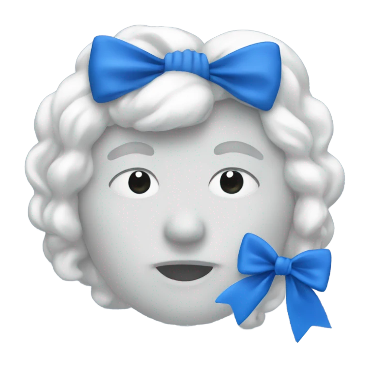 blue bow emoji