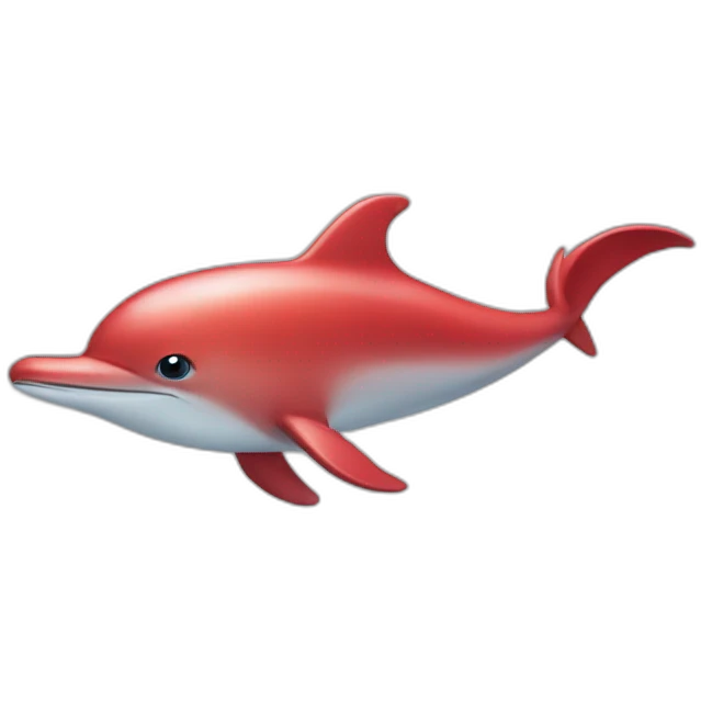Red dolphin emoji
