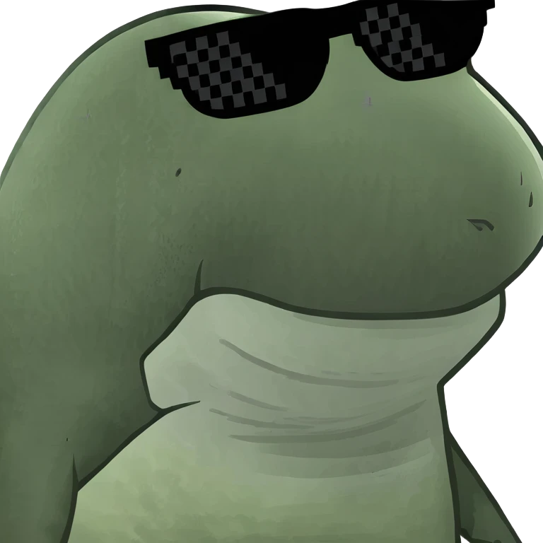 Shark with sunglase emoji
