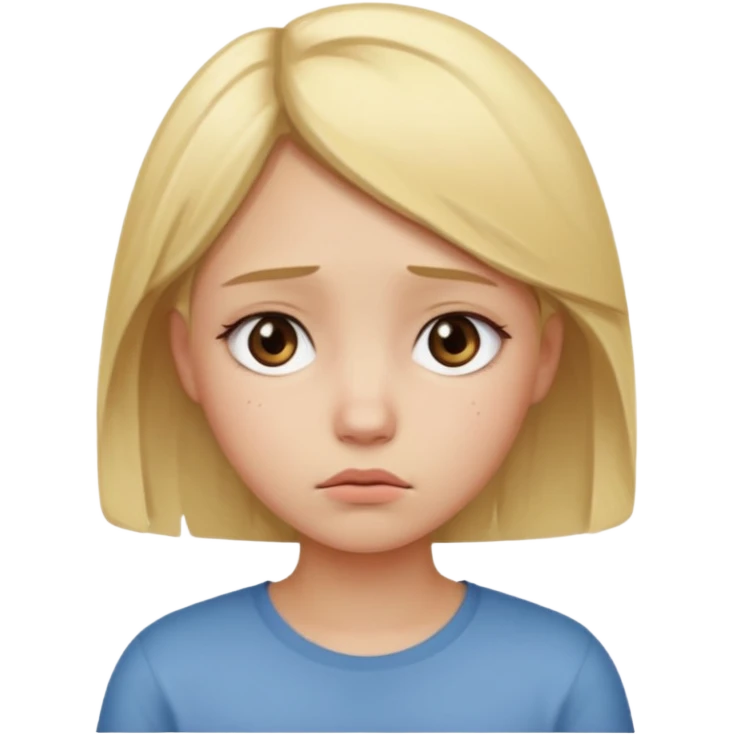 Sad but cute emoji