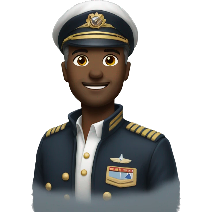 male portrait in a captains flight outfit emoji