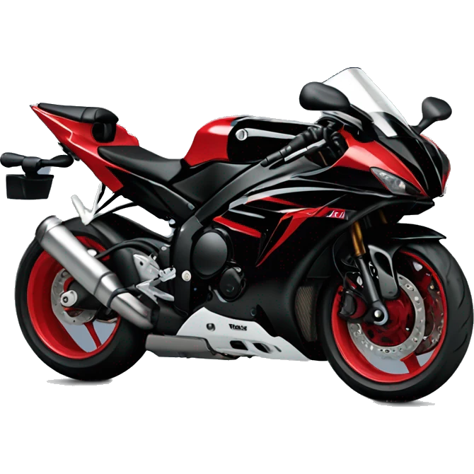 Black and red Yamaha R1 motorcycle  emoji