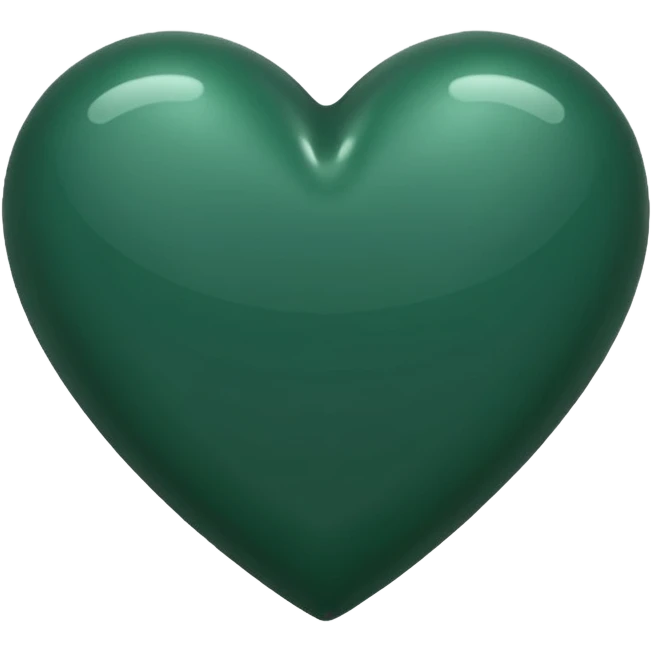Dark green heart emoji