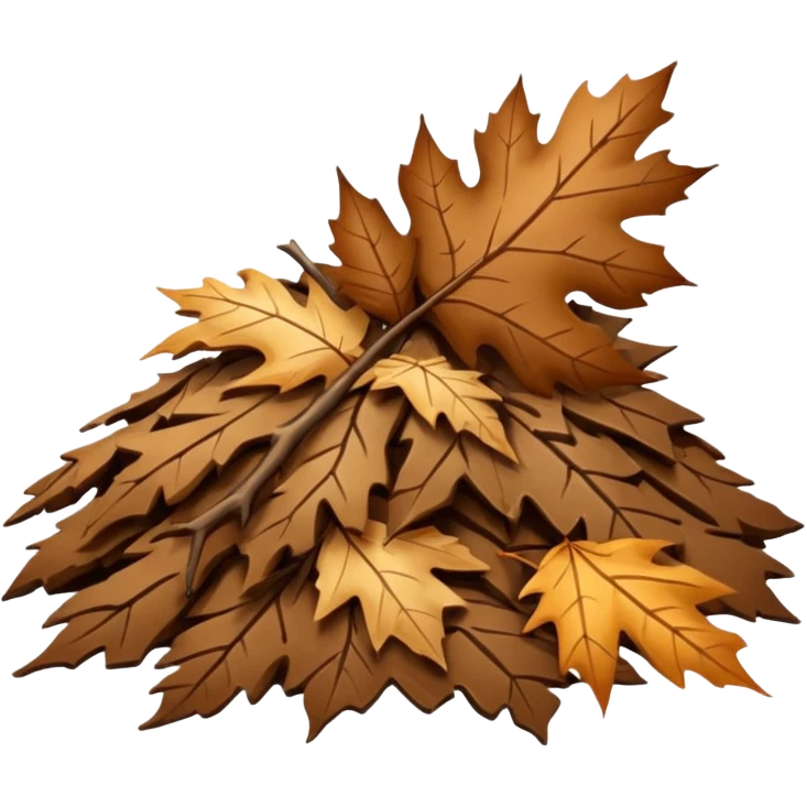 Folhas de árvore soltas (sem a árvore) emoji