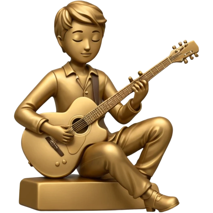 statue playing guitar emoji