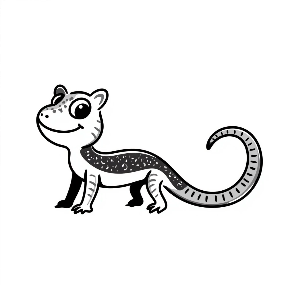a gecko hand drawn doodle style emoji