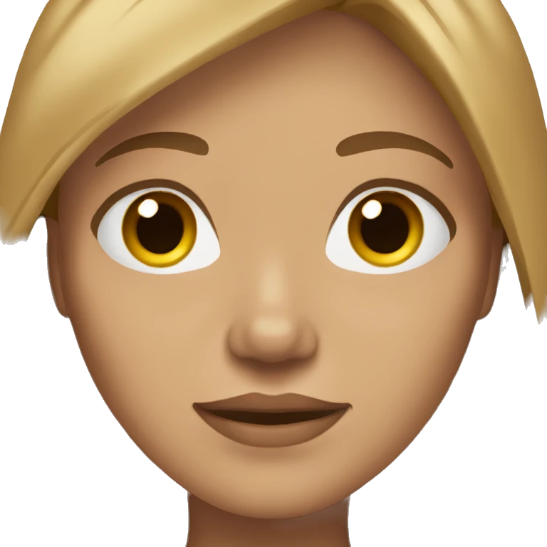 women medium light skin, brown long hair  emoji