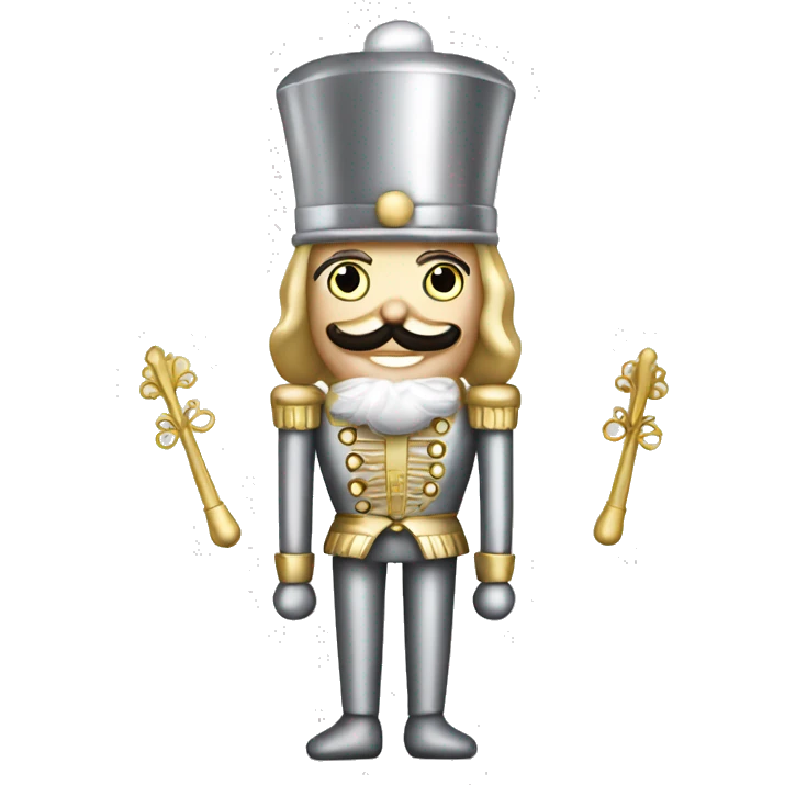 silver and gold nutcracker emoji