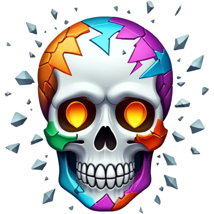 Calavera explotando emoji