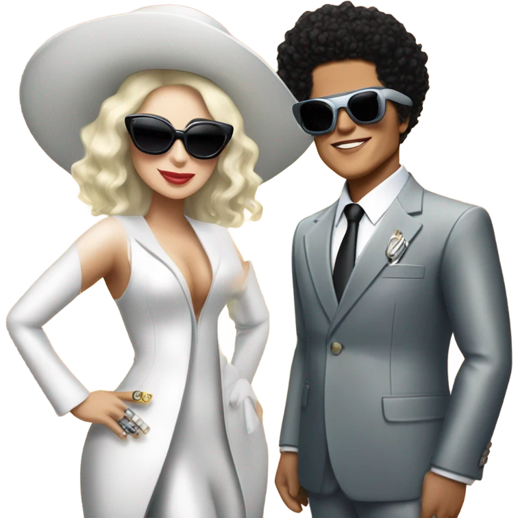 Bruno mars and Lady Gaga emoji