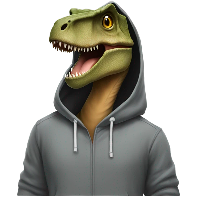 T. rex in hoodie emoji