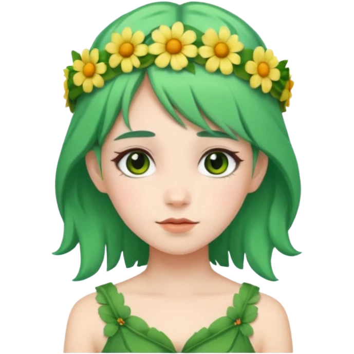 green haired girl emoji