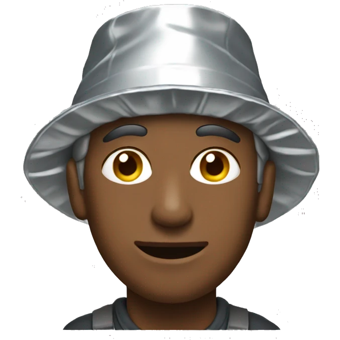 man wearing tin foil hat emoji