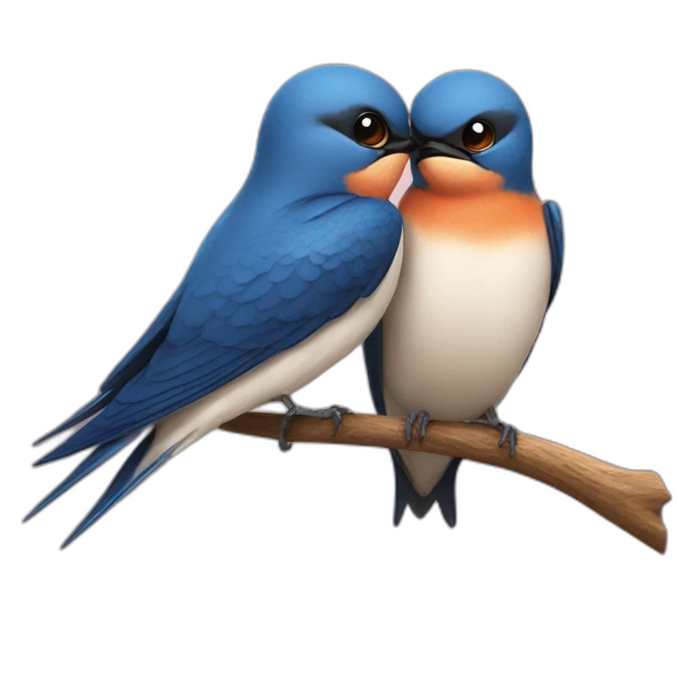 2 swallows in love emoji