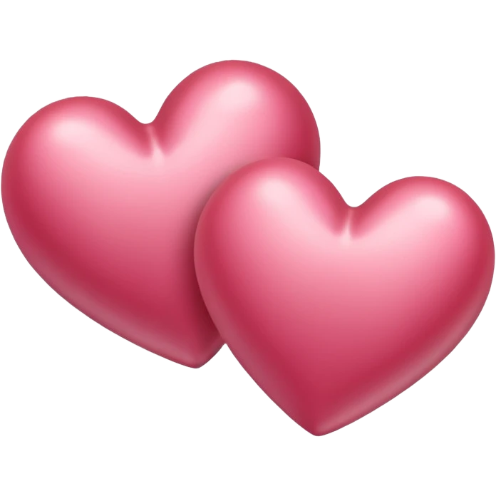 White 2 Satin hearts emoji