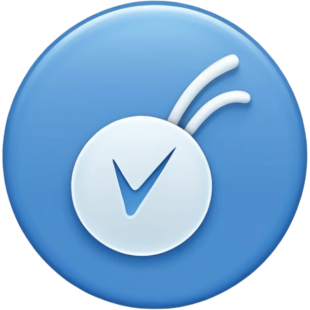 Generate an emoji. A white tick in the blue circle. (Such as TikTok verified tick) emoji