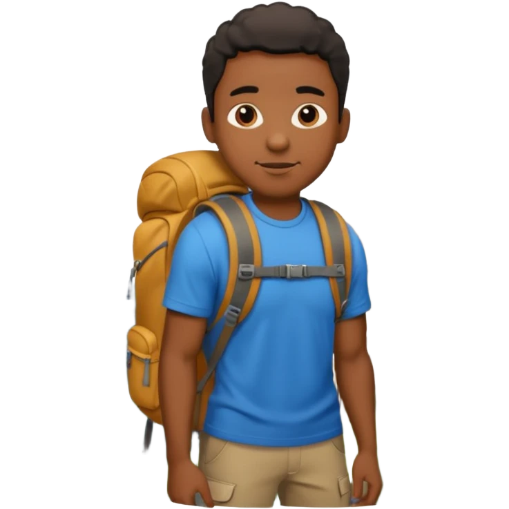 backpacked mountain black man emoji