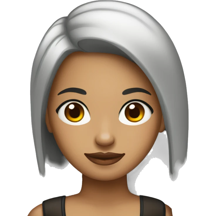 Half Indonesian half Dutch woman with long dark and tattoos  emoji