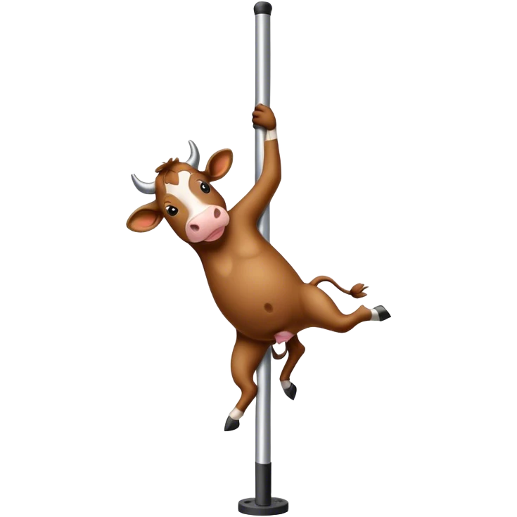 pole dancing cow emoji