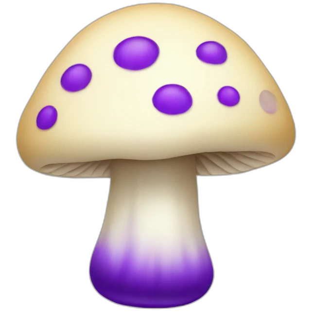 cream coloured mushroom with purple head emoji