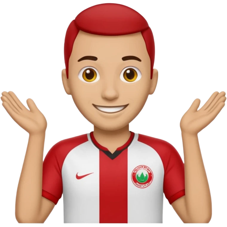 Create me an emoji that wears wydad shirt emoji