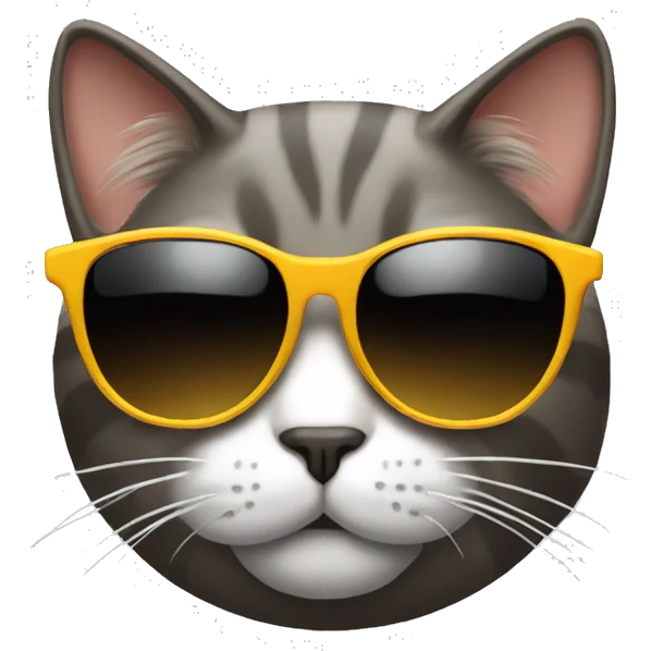 Cat with sunglasses emoji