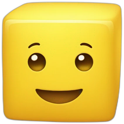 little-cube-with-cute-smile-and-yellow-body emoji