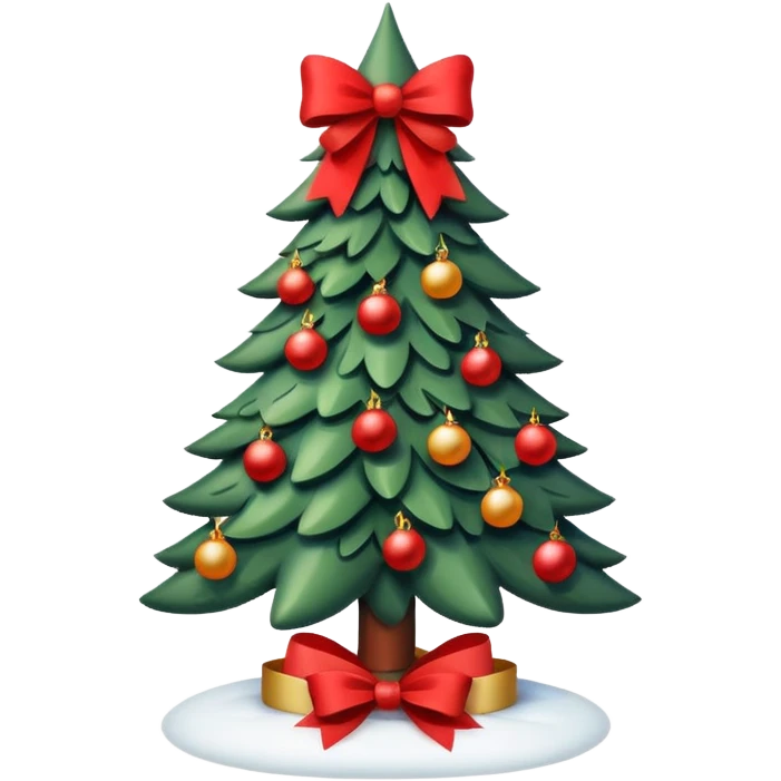 CHRISTMAS WHITE AESTHETIC CHRISTMAS TREE WITH BOWS emoji
