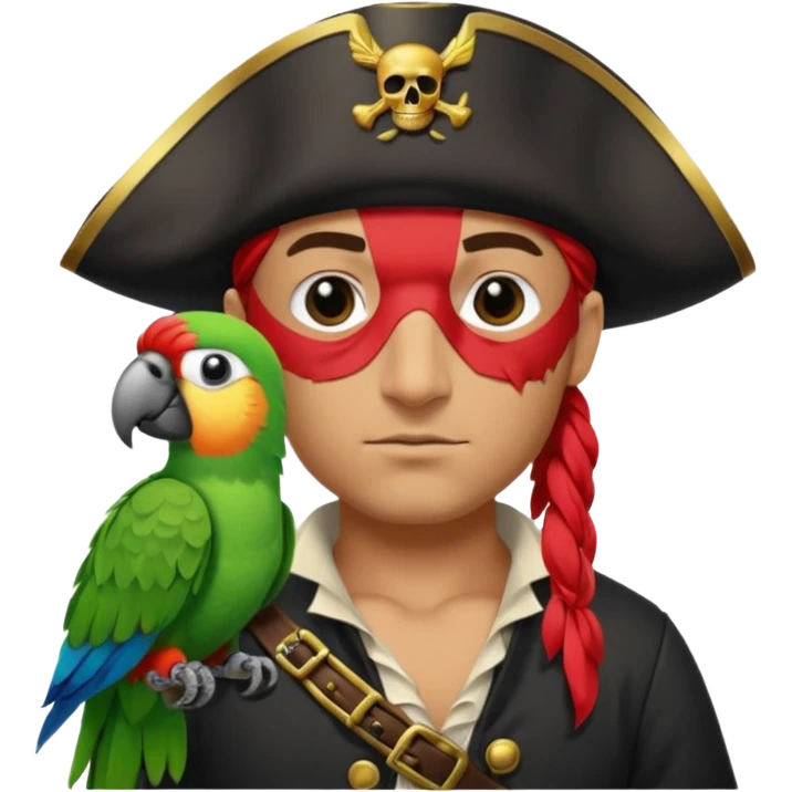 pirate and parrot emoji