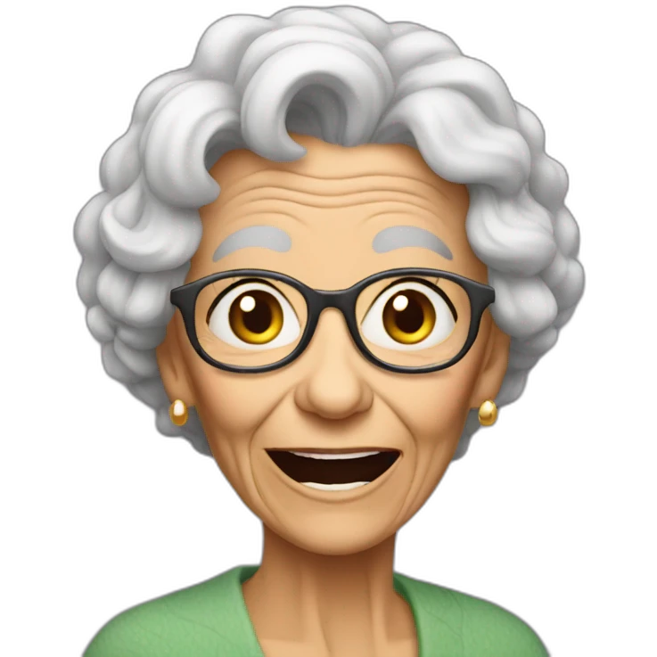 crazy old laady emoji