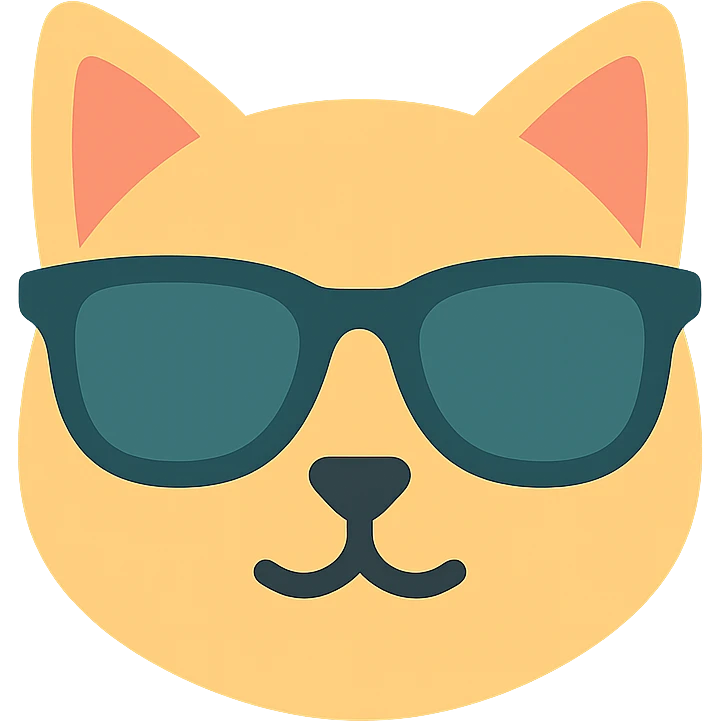 cat wearing sunglasses emoji