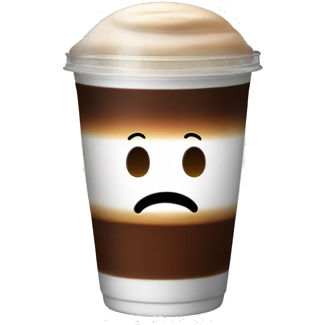 iced americano coffee with ice cube in it. no face expression on it, without whipped cream emoji