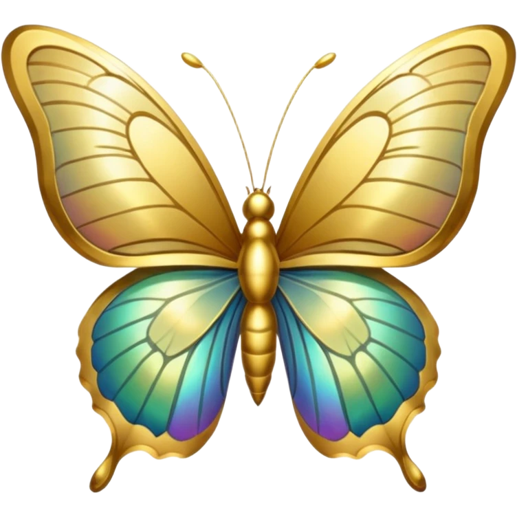 gold butterfly emoji