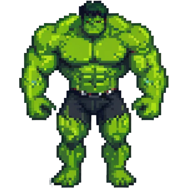 Hulk, green muscular superhero emoji