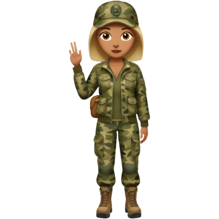 realistic full body camo baddie emoji